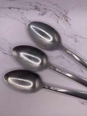 Oneida Accent Stainless Place Soup Spoons Set of 3 Replacement Oneidacraft
